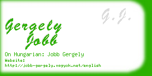 gergely jobb business card